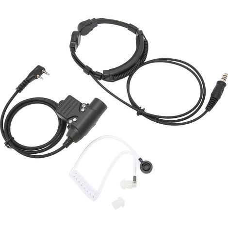 Casque U94 PTT et commande de gorge, réduction de bruit, réglable, compatible avec les talkies-walkies Kenwood TK-3107 (7,1 mm) (1/5)