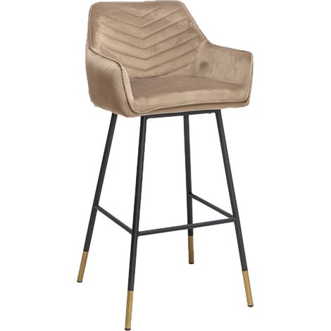 Naber Hocker Sera V, Gestell schwarz, Bezug taupe (1/5)