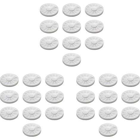 30 Pièces en Plastique Art Décoration D'Ongle Mallette de Rangement Rotatif Roue Vide Strass Perles Tranches Clair (1/5)