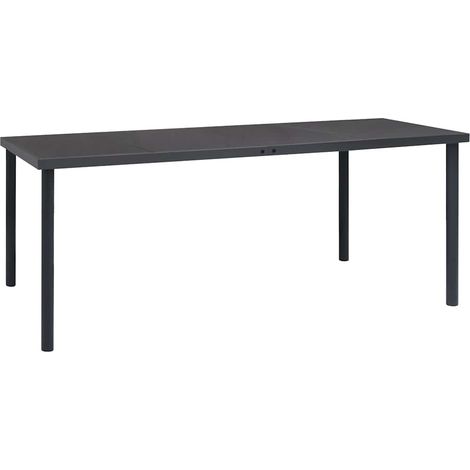 Outdoor-Esstisch Anthrazit 190x90x74 cm Stahl