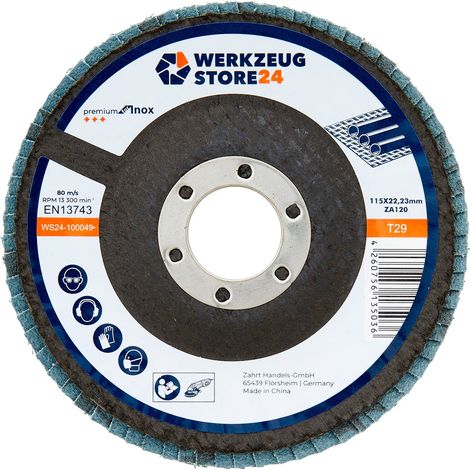 WS24 10x disque à lamelles 115 mm bombé corindon zirconien K 120 - WS24-100049