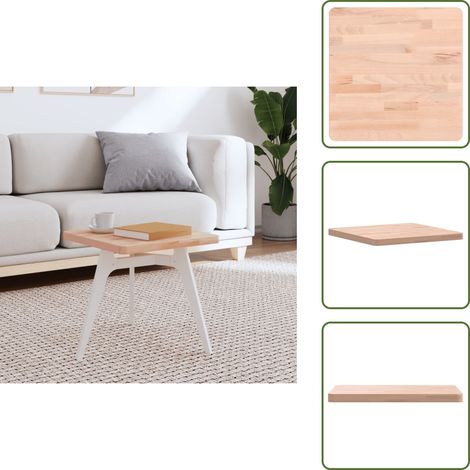 Dessus de table 40x40x2,5 cm carré bois massif de hêtre - Dessus De Table - Plateau De Table - Table Basse - Bois Massif - Hêtre