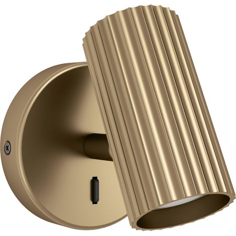 Applique Moderna Portillo Alluminio Ottone 1 Luce Gu10 Ip20 (1/2)