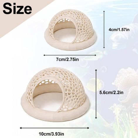 Lame de grotte d'aquarium décorative pour poissons et tortues cachette en résine pour décoration de bassin