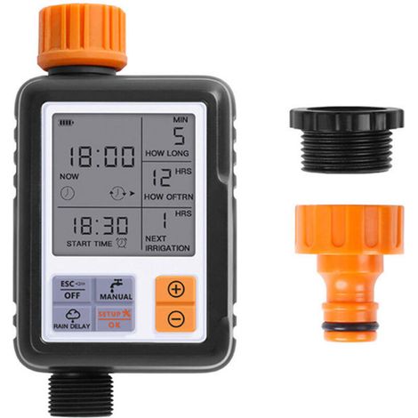 Minuterie d'eau automatique, irrigation programmable pour jardin. Contrôle robinet / tuyau. (1/5)