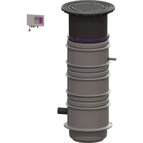-Pumpstation Aquapump Medium Duo, GTF 1200, 1800-2250 mm, Klasse D