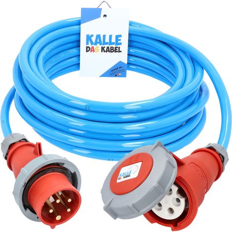 Kalle Verlängerungskabel CEE 400V 16A 2,5mm² Extreme Blau Aquasafe IP67 5 Meter