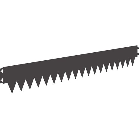 Bordure de Pelouse 30 pcs 103 x 15 cm métal Noir vidaXL