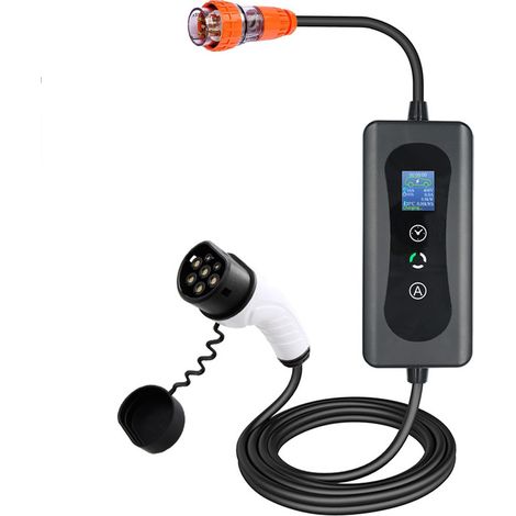 CHIGOODS EV-Ladegerät Ladestation Mobile Wallbox Ladekabel 11 kW, 3-phasig, 16 A, 5 m, Typ 2, BYD Atto 3, MG MG 4, Tesla Model 3, Model Y