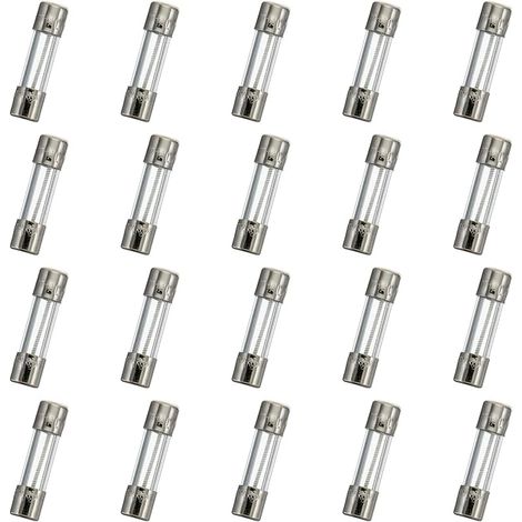 T1AL250V 20 pièces 5x20mm fusible en verre à fusion lente 1A 250V 0.2 x 0.78 pouces fusible à retardement