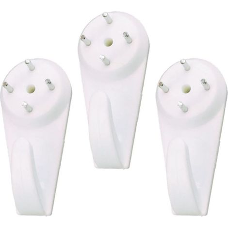 de 3 clous invisibles en plastique blanc OUNONA pour cadres (1/5)