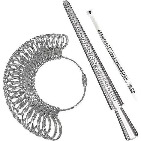 Ringmesswerkzeug, Aluminium-Ringdorn und Fingerlehren (Metallringmesswerkzeug-Set) (1/5)