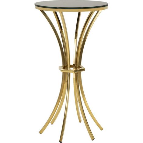 Table d'Appoint "Shanty" 92cm Noir & Or