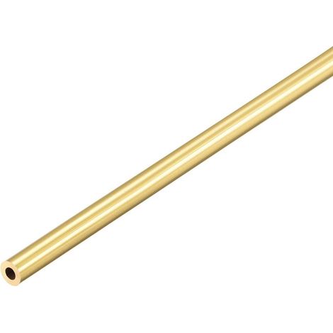 sourcing map Brass Tube Round 300mm Length 4mm External Diameter 1mm Wall Thickness Seamless Straight Pipe (1/4)