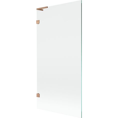 Mexen Lunar L mampara de ba帽o 1 hoja 90 x 150 cm, transparente, cobre cepillado - 897L-090-000-65-00 (1/5)