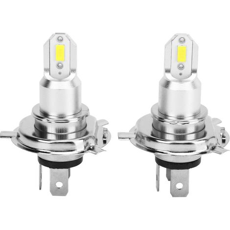 2 Ampoules LED H4 Moto Voiture SUV Camion RV 110W 2600LM Lumière Jaune 3000K Éclairage Stable et Puissant Lot de 2 (1/5)