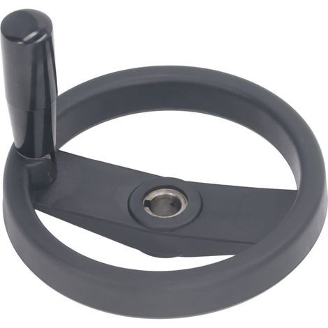 Volant à 2 branches pour tour, fraiseuse, meuleuse, alésage central de 16 mm, diamètre extérieur de 160 mm, avec poignée rotative. (1/5)