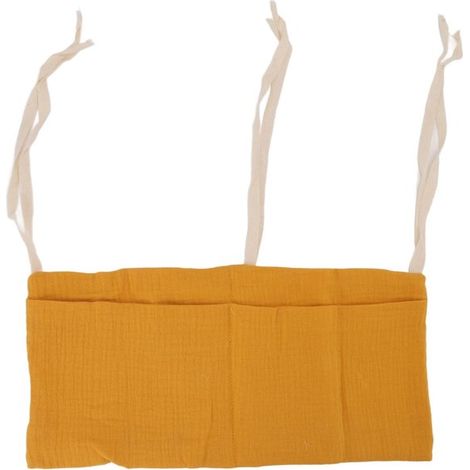 Sac de rangement suspendu pour lit bébé,2 poches,organisateur de lit bébé,sac de rangement pour jouets de chevet bébé (Gingembre) (1/5)