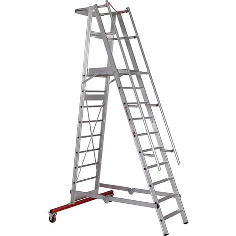 Euroline Premium 32777 Podestleiter fahrbar 10 Stufen (1/4)