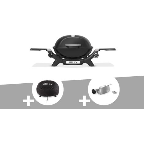 Barbecue à gaz Q 1200N noir + Housse + Rôtissoire - Weber