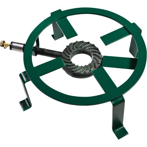 cuisiniA re A gaz ronde 50 cm acier vert avec brAleur de camping maison