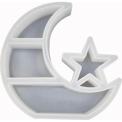 Crescent Moon Tray Résine Moule Lune Star Shelf Crystal Display Tray Bijoux Plaque Résine Moule (1/5)
