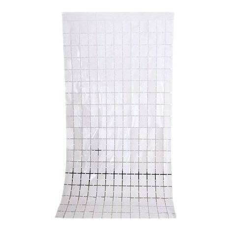Cortina de panel plateada, 200x100 cm (1/2)