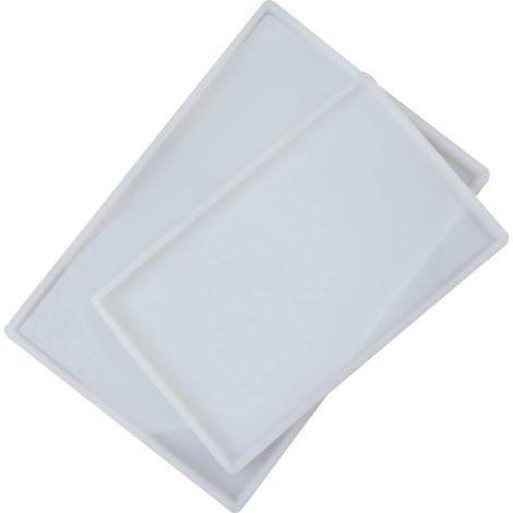 2 PCS Moules en Résine Rectangle Moule pour Resine Epoxy Grand Rectangle Moulle Silicone Resine Epoxy pour Cadeau de Bricolage, Décoration Intérieure