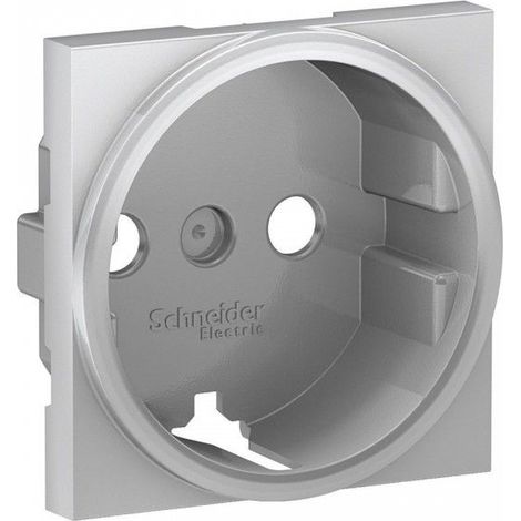 Tapa schuko recambio Serie ÚNICA aluminio SCHNEIDER NU903730U