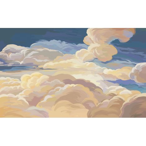 Papier peint panoramique Enfants - Nuages - 130 cm x 80 cm (1/2)