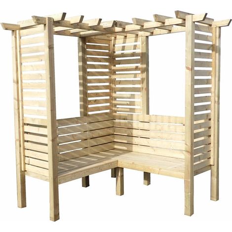 Clematis Corner Arbour Garden Arch Seat Approx 6 x 6 Feet