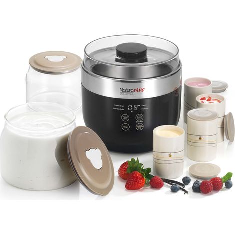Joghurtbereiter 4 töpfe à 150 ml + 2 töpfe à 1,5 l 20 w - Naturamix - VOLUPTEA