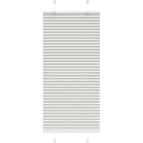Plissee Hellgrau 55x150 cm Stoffbreite 54,4 cm Polyester