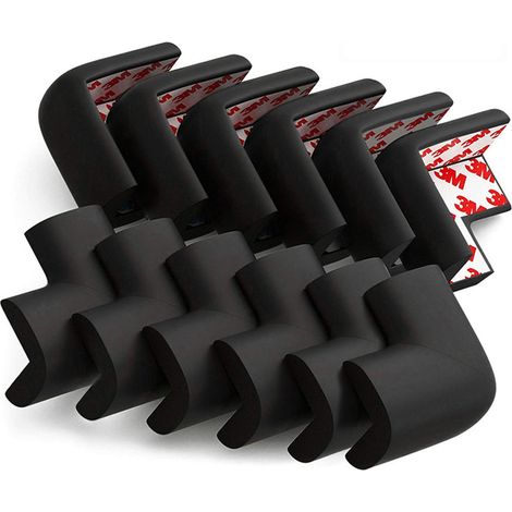Protecteur D Angle - 55 X 55 X 35 Mm - En Mousse Souple Non Toxique - Pour Meubles Tables Comptoirs Fenêtres - 12 Pièces