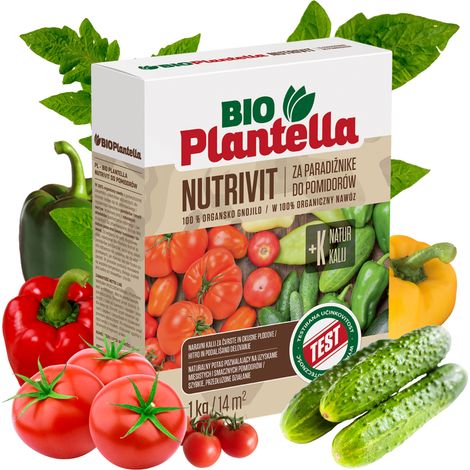 BIO PLANTELLA Ökologischer Dünger für Gemüse – Tomaten, Gurken, Paprika 1 kg