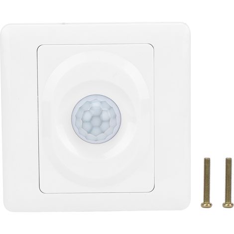 Interruttore di controllo con sensore di movimento corporeo PIR a infrarossi ad alta sensibilità e ritardo regolabile, in ABS, AC 180-250V.