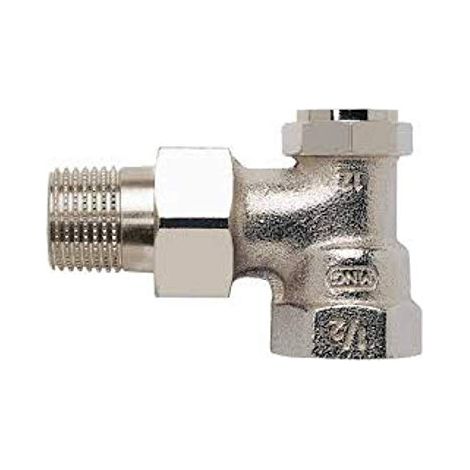 Resideo Raccordo a squadra per ritorno Verafix-E ottone, nichelato, E, 3/4", V2420E0020