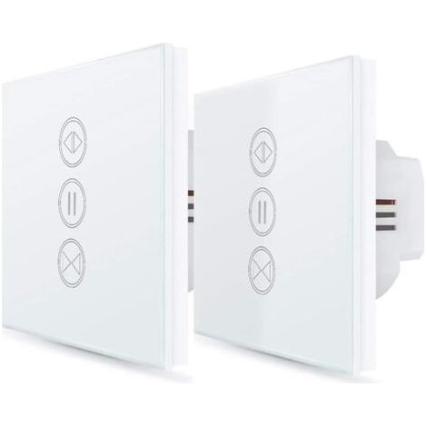 2x Intelligenter Rollladenschalter, einstellbare Öffnungsweite, WLAN-fähiger Vorhang- und Jalousienschalter, kompatibel mit Alexa und Google Home für Sprachsteuerung, intelligenter Timer, Wandmotor (1/5)
