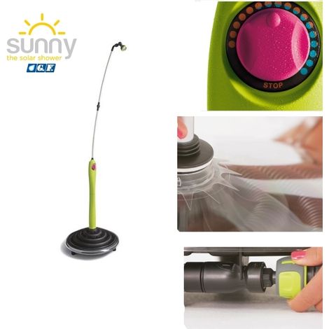 Doccia ecologica solare con serbatoio e miscelatore G.F. - Sunny Style Lime
