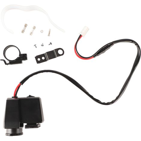 Chargeur Téléphone Moto avec Prise Allume-Cigare 4.2A Double Port USB Affichage Tension Sécurisé pour Scooter Motocyclette Voltmètre + Allume-Cigare (1/5)