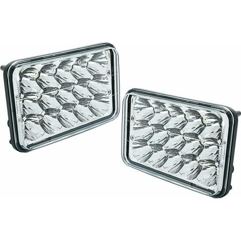 stücke 4x6 zoll 90W LED Scheinwerfer Birnen Kristall Klar Ersatz Rechteckigen Sealed Beam Scheinwerfer (1/4)