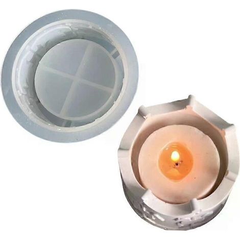Moules à tasses en silicone Whirligig, moule pour la fabrication de photophores, de supports pour bougies chauffe-plat, de résine époxy, de savon et de ciment. (1/4)