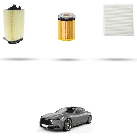 Kit tagliando 3 filtri compatibile con Infiniti Q60 2.0 T 155kw dal 2016 (1/5)