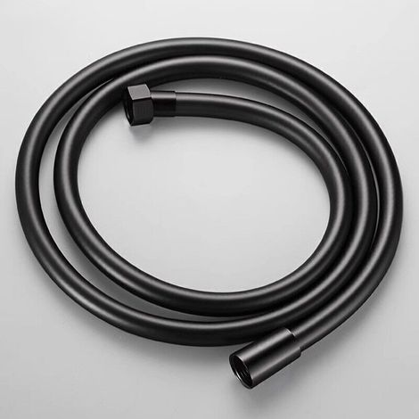 1.5m Black PVC Flexible Shower Hose, for Bathroom Handheld Shower Head (1/4)