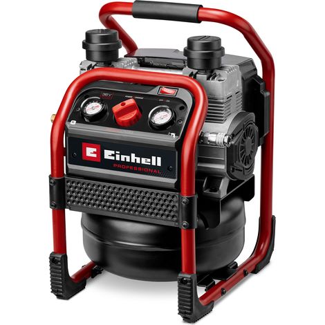 Einhell Professional Akku-Kompressor SILENZZO 36/210 Power X-Change (36 V, max. 8 bar, 8 L Tank, 210 L/min Ansaugleistung, Manometer, ölfrei, besonders leise, ohne Akku)