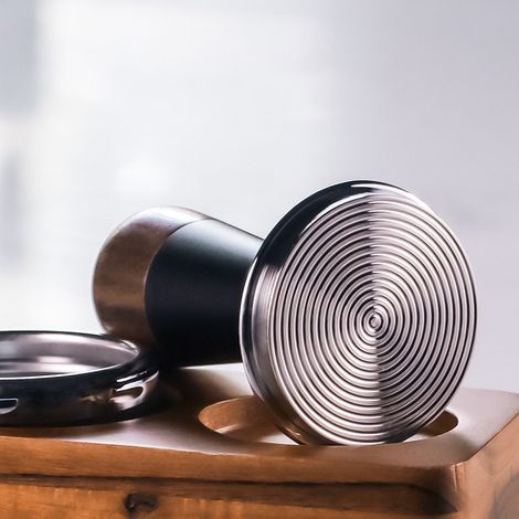 53-mm-Espressotamper, kalibrierter Espressotamper, manueller Espressotamper, federbelasteter italienischer Kaffeetamper, einteiliger Tamper