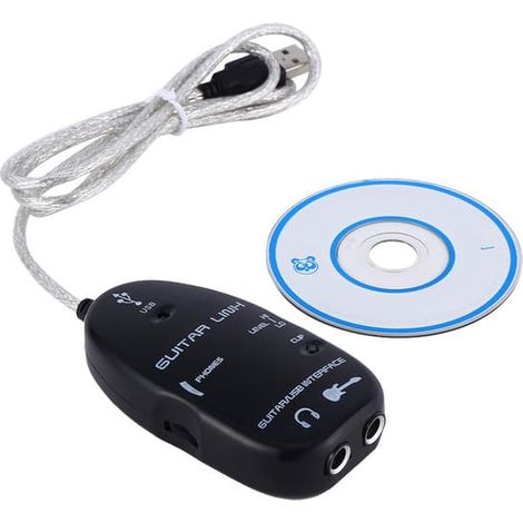 Câble d'interface guitare vers USB, adaptateur audio pour enregistrement sur PC (1/5)