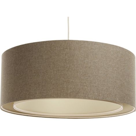 Suspension tissu boho élégant lumière douce pour salon ou chambre - Ø 60 cm - H20 cm (1/5)