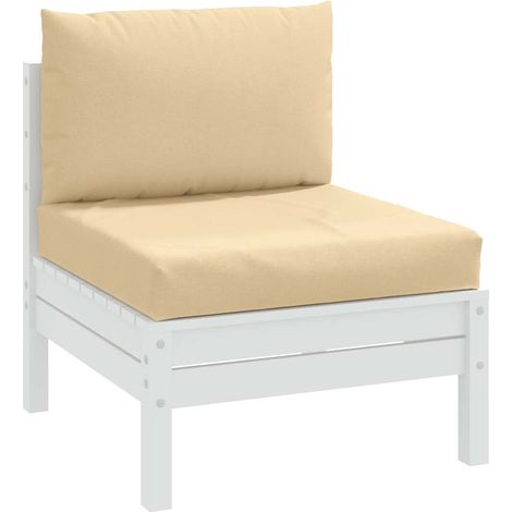 Palettenkissen 2-tlg. Melange Beige Stoff