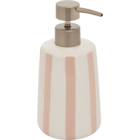 Dosificador de jabón a rayas rosa trigo strio 400ml - 5five